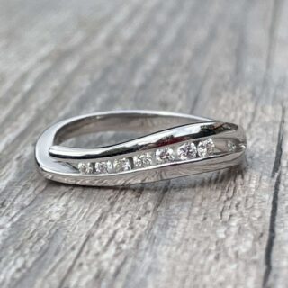 Bague diamants en chute en or 18 carats d&rsquo;occasion