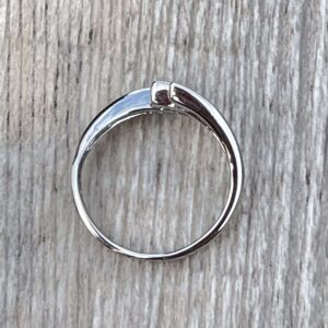 Bague trilogie de diamants en or 18 carats d’occasion