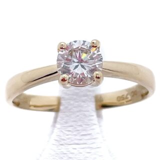 Solitaire diamant de 0,52 carat en or 18 carats d&rsquo;occasion