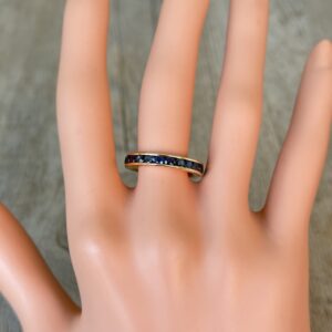 Alliance tour complet saphirs en or 18 carats d’occasion