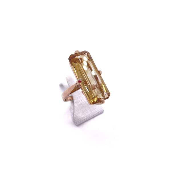 Bague citrine or 18 carats occasion