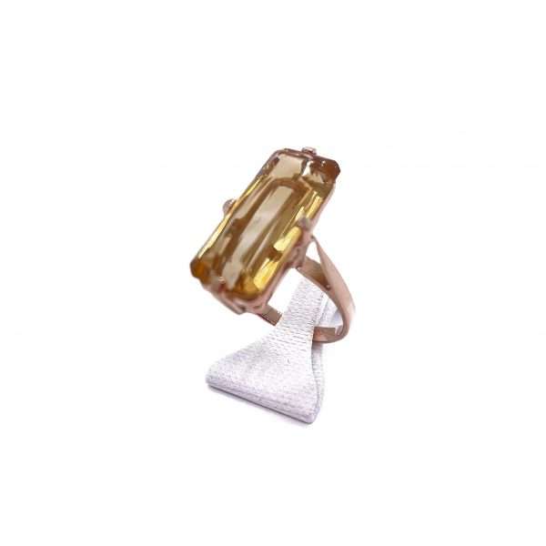 Bague citrine or 18 carats occasion