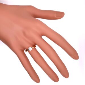 Solitaire diamant de 0,52 carat en or 18 carats d’occasion