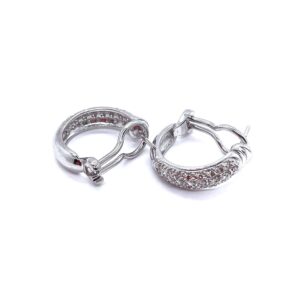 Créoles diamants en or 18 carats d’occasion