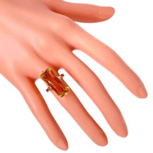 Bague citrine en or 18 carats d’occasion