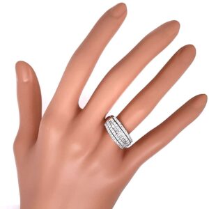 Bague diamants baguettes et brillants en or 18 carats d’occasion