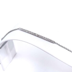 Bracelet barrette de diamants en or 18 carats d’occasion