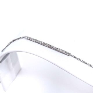 Bracelet barrette de diamants en or 18 carats d&rsquo;occasion