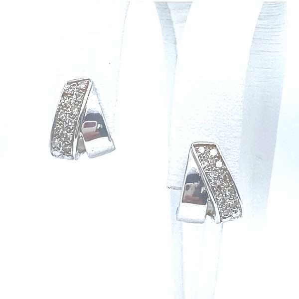 Boucles d’oreilles diamants or 18 carats occasion
