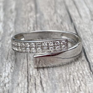 Bague diamants en or 18 carats d’occasion