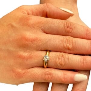 Solitaire 2 ors diamant en or 18 carats d’occasion