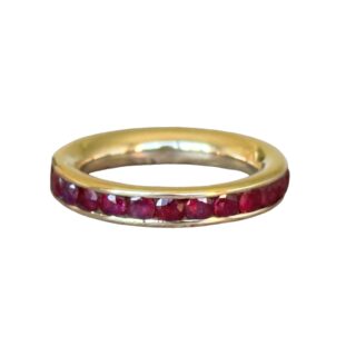 Alliance tour complet rubis en or 18 carats d’occasion
