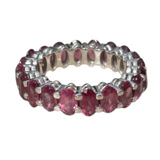 Alliance tour complet grenats en or 18 carats d’occasion