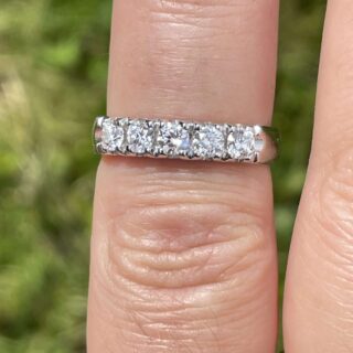 Demi alliance diamants en or 18 carats d&rsquo;occasion