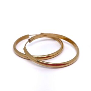 Créoles d’occasion demi jonc en or 18 carats d’occasion