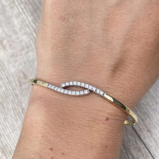 Bracelet jonc or 18 carats d&rsquo;occasion