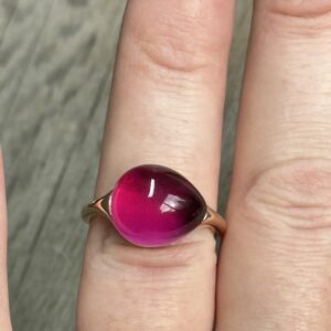 Bague tourmaline rose en or 18 carats d’occasion