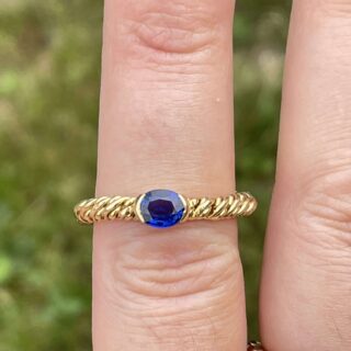 Bague Pomellato saphir en or 18 carats d&rsquo;occasion