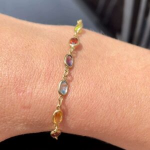 Bracelet pierres fines en or 18 carats d’occasion