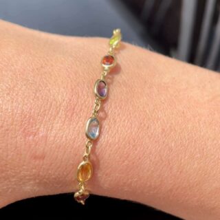 Bracelet pierres fines en or 18 carats d&rsquo;occasion