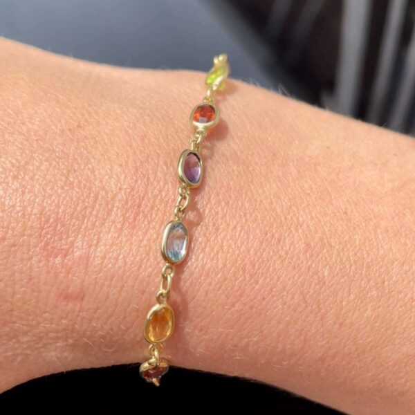 Bracelet pierres fines en or 18 carats d’occasion