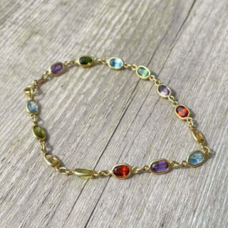 Bracelet pierres fines en or 18 carats d&rsquo;occasion