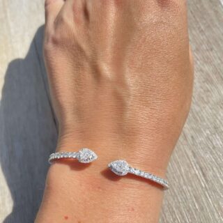 Bracelet toi et moi diamants en or 18 carats d&rsquo;occasion