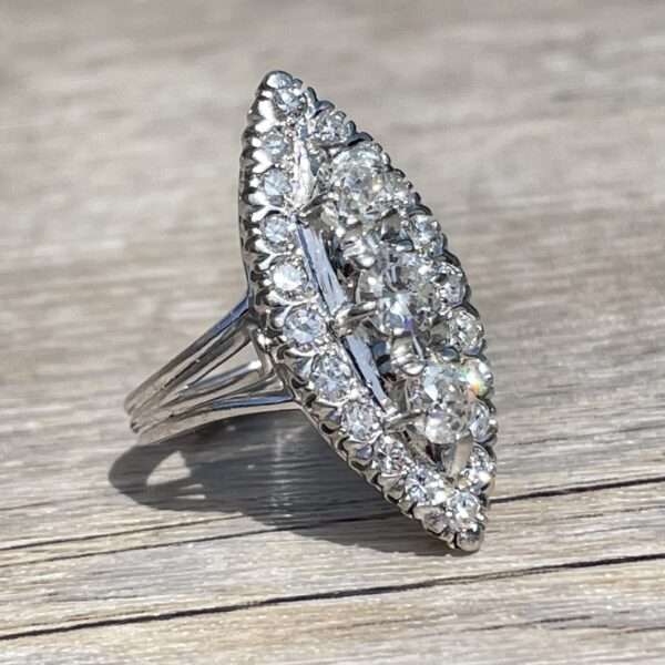 Bague Marquise diamants or 18 carats occasion
