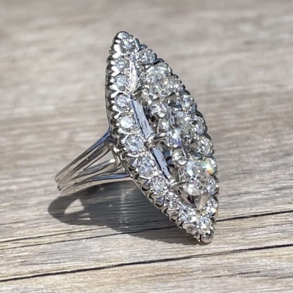 Bague Marquise diamants or 18 carats occasion