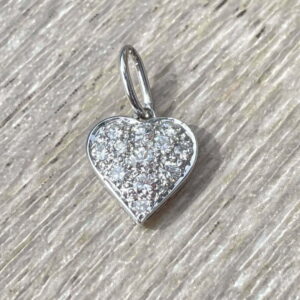 Pendentif coeur diamanté en or 18 carats d’occasion