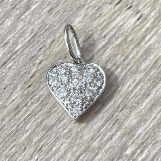 Pendentif or 18 carats occasion | Des Bijoux en Or Pendentif coeur diamanté en or 18 carats d’occasion