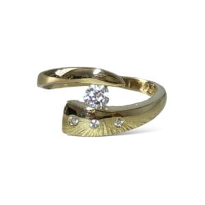 Solitaire diamants en or