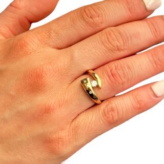 Solitaire diamants en or