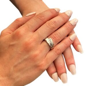 Bague trilogie de diamants en or 18 carats