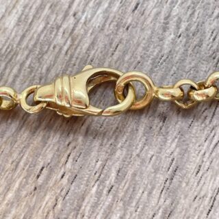 Collier maille palmier or jaune