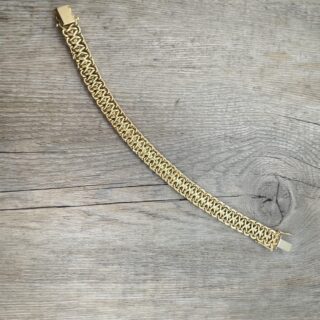 Bracelet Gourmette maille fantaisie en or 18 carats d&rsquo;occasion