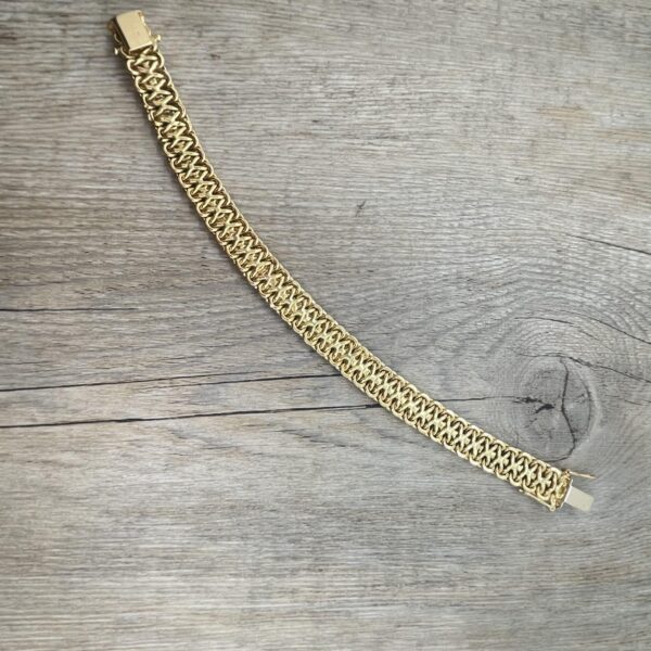 Bracelet Gourmette maille fantaisie en or 18 carats d’occasion