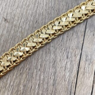 Bracelet Gourmette maille fantaisie en or 18 carats d&rsquo;occasion