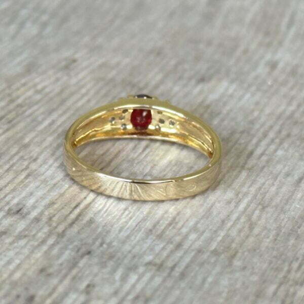Bague rubis diamants or 18 carats occasion