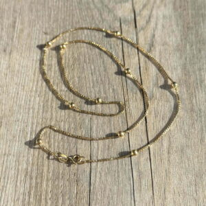 Chaine boules maille vénitienne en or 18 carats d’occasion