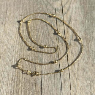 Chaine boules maille vénitienne en or 18 carats d&rsquo;occasion