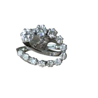 Bague serpentine diamants en or 18 carats d’occasion