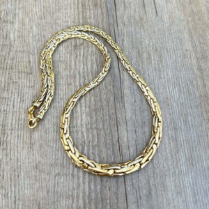 Collier maille palmier plate en or 18 carats d’occasion