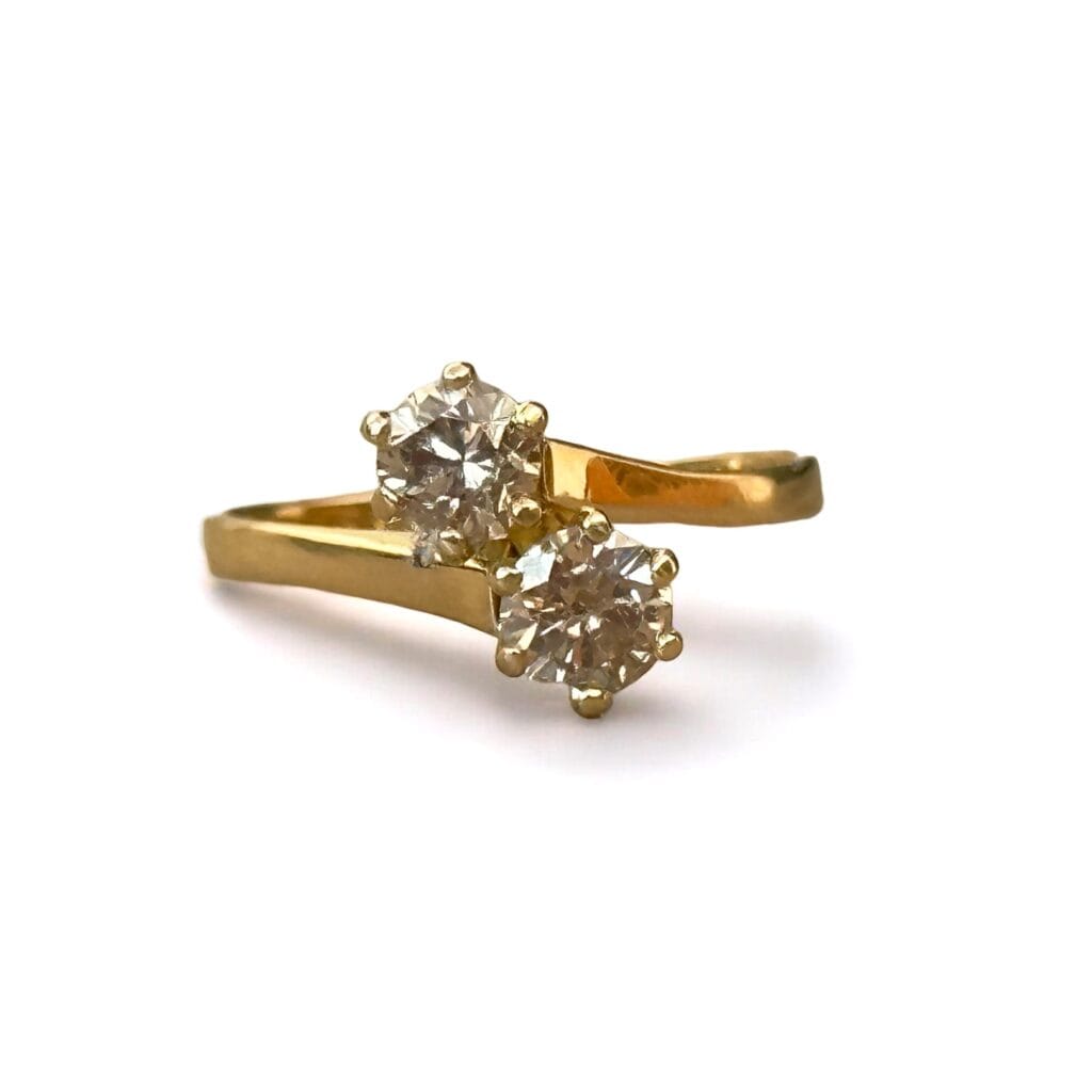 Boucles D'oreilles TOI ET MOI Or Blanc 18k - Diamants De Labo 3,25 Ct - Création Sur Mesure Forever Diamonds