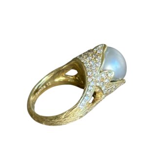 Bague Samira 13 perle de Tahiti diamants