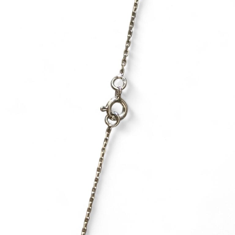 Collier En Or 18 Carats Avec Saphirs Et Pierre Blanche - Occasion, Bijou Précieux