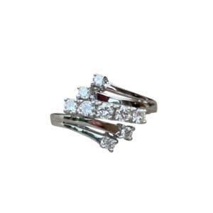 Bague diamants en or blanc 750