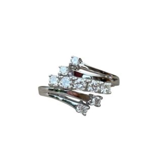 Bague diamants en or blanc 750