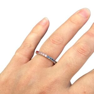 Alliance tour complet saphirs multicolores