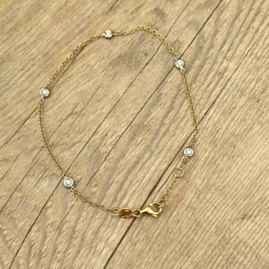 Bracelet maille forçat en or jaune 18 carats